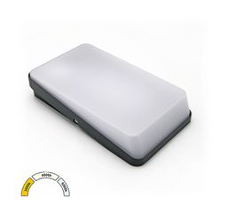 Απλίκα LED αλουμινίου γραφίτης ορθογώνια 9W 750lm με δυνατότητα επιλογής φωτισμού CCT ΙΡ54