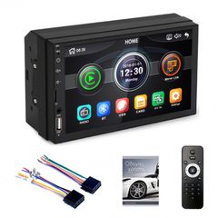 Οθόνη αφής 7" ιντσών αυτοκινήτου ΟΛΗ ΓΥΑΛΙ (Bluetooth USB Mirrorlink MP3 MP5 Video Full Touch ηχοσύστημα 2-DIN Universal 4x60 Watt μικρόφωνο)