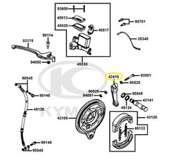 Ουρά Πίσω Φρένου Kymco Spike.125 2001 - 2003 43410-KGC4-E00