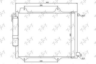 Ψυγείο A/C 03- (42x32.5x1.6)ΠΑΡ.ΟΔΗΓ. / SUBARU JUSTY G3X 03-06 / 95311-86G00 - 1 Τεμ