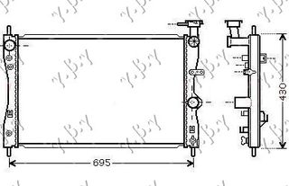 Ψυγείο 1.1-1.3-1.5 M/A (64x40,5) / SMART FORFOUR 04-15 / MN130393 - 1 Τεμ