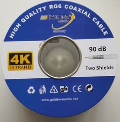 Golden Media RG6 90db - Υψηλής Ποιότητας 100m Ομοαξονικό Καλώδιο