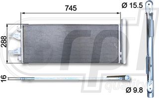 Carro Ψυγείο A/C 2.2-2.3-3.0 D HDι (710x297x16) κατάλληλο για PEUGEOT e BOXER III 2020- / 6455EP - 1 Τεμ