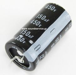 ΠΥΚΝΩΤΗΣ ΗΛΕΚΤΡΟΛΥΤΙΚΟΣ 150uF 450V 105C ΠΛΑΚΕΤΑΣ D22x40mm NIHICON