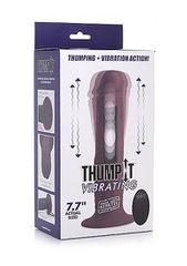 7X Remote Control Vibrating and Thumping Dildo - Dark-thumb-3