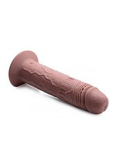 7X Remote Control Vibrating and Thumping Dildo - Dark-thumb-2