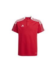 Adidas Tiro 21 Ανδρική Μπλούζα με Κουμπιά Κοντομάνικη Team Power Red GM7346