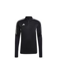 Adidas Condivo 22 Ανδρική Μπλούζα με Φερμουάρ Μακρυμάνικη Black / White HA6269