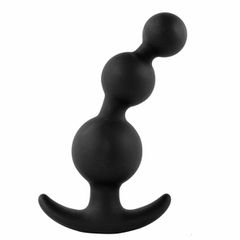 Πρωκτική Σφήνα Σιλικόνης Plugz Butt Plug Nr. 4 (Μαύρη) - Feelztoys