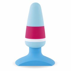 Πρωκτική Σφήνα Σιλικόνης Plugz Butt Plug Nr. 1 (Μπλε/Μωβ) - Feelztoys