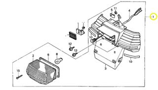 Φανάρι Πίσω Honda NH.50 Lead 33700GC8614