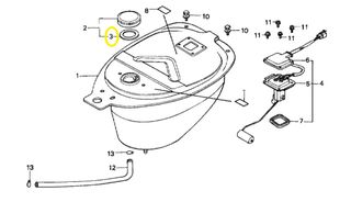 Φλάντζα Τάπας Βενζίνας Honda CB.50J 17631096702