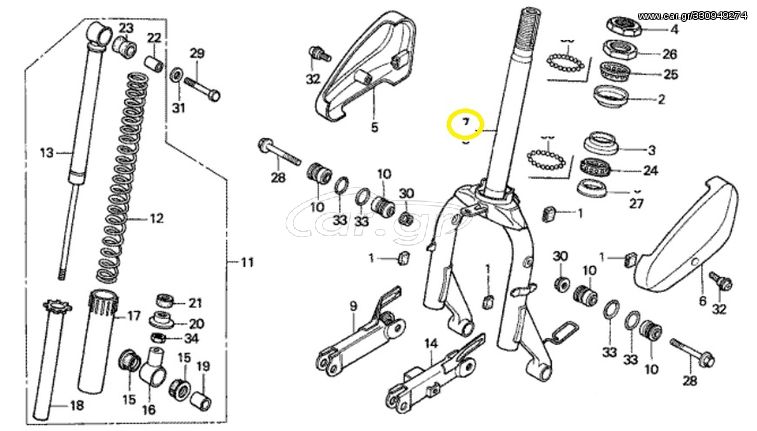 Πηρούνι Honda NH.80 Lead 51105GC8010ZA