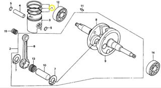 Ελατήρια Πιστονιού Std Honda NH.80 Lead 13011GC8005