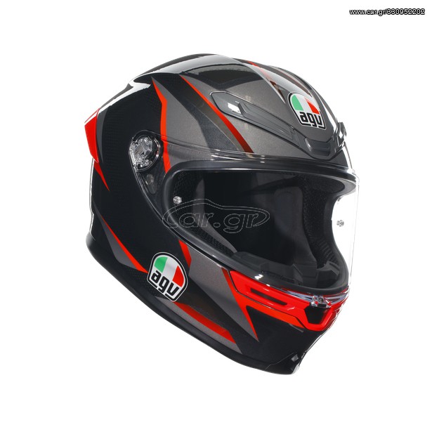 AGV K6 S E2206 - SLASHCUT BLACK/GREY/RED προσφορά