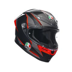 AGV K6 S E2206 - SLASHCUT BLACK/GREY/RED προσφορά