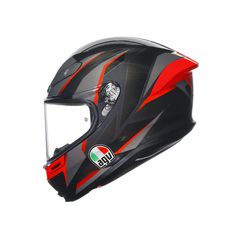 AGV K6 S E2206 - SLASHCUT BLACK/GREY/RED προσφορά-thumb-3