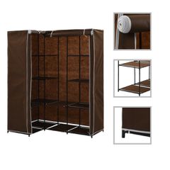 Γωνιακή Ντουλάπα Καφέ 130 x 87 x 169 εκ. 282450