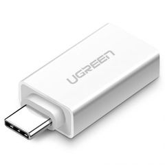 Ugreen Μετατροπέας USB-C male σε USB-A female Λευκό (30155)