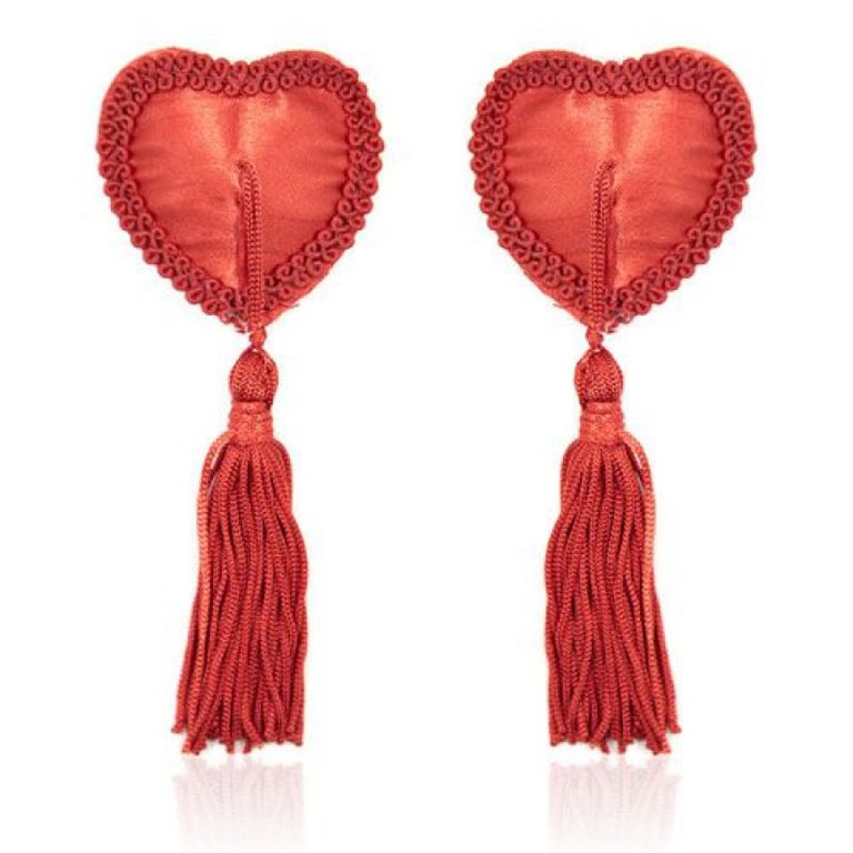 Heart Nipples Tassels RED