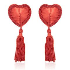 Heart Nipples Tassels RED