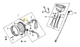 Ασφάλεια Μπροστινού Φαναριού Honda C.50 6V 33109087003