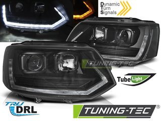 Φανάρια TUBE LIGHT T6 LOOK Μαύρο για VW T5 2010-2015