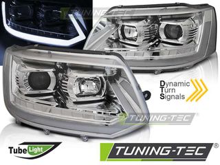 Φανάρια TUBE LIGHT χρωμίου SEQ για VW T5 2010-2015
