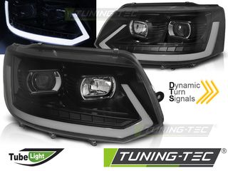 Φανάρια TUBE LIGHT Μαύρο SEQ για VW T5 2010-2015