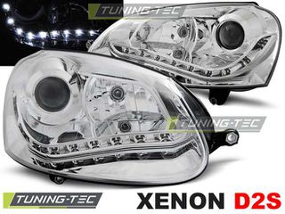 XENON Φανάρια χρωμίου για VW GOLF 5