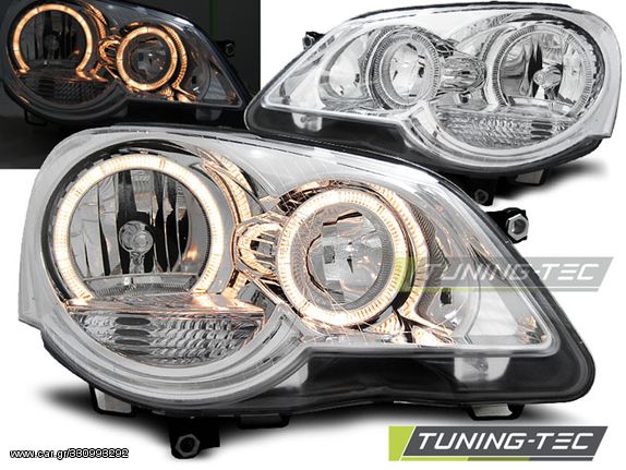 Φανάρια ANGEL EYES χρωμίου για VW POLO 9N3 04.05-09