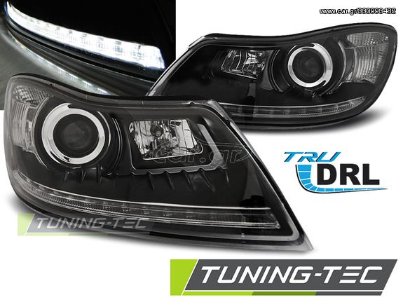 Φανάρια TRUE DRL Μαύρο για SKODA OCTAVIA 09-12