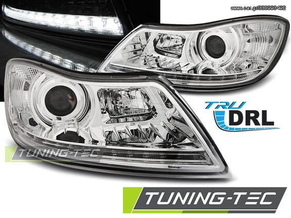 Φανάρια TRUE DRL χρωμίου για SKODA OCTAVIA 09-12