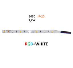 Ταινία Led Λευκή Αυτοκόλλητη 12VDC 7.2W/m 36LED/m RGB+Λευκό IP20 (5 TMX) 30-34122019 Adeleq