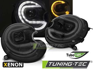 Φανάρια TUBE LIGHT Μαύρο LED HID για BMW MINI (COOPER) 06-14