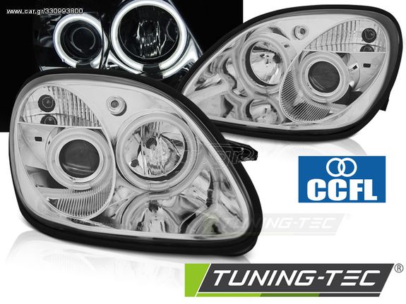 Φανάρια ANGEL EYES CCFL χρωμίου για MERCEDES R170 SLK 04.96-04