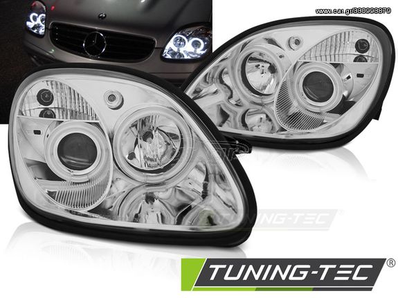 Φανάρια ANGEL EYES χρωμίου για MERCEDES R170 SLK 04.96-04