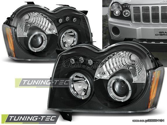 CHRYSLER JEEP GRAND CHEROKEE 05-08 ANGEL EYES Μαύρο