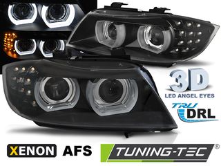 XENON Φανάρια LED DRL Μαύρο AFS για BMW E90/E91 09-11