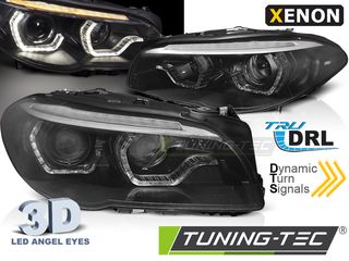 XENON Φανάρια AFS ANGEL EYES LED DRL Μαύρο SEQ για BMW F10/F11 10-13