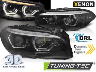 XENON Φανάρια ANGEL EYES LED DRL Μαύρο SEQ για BMW F10/F11 10-13