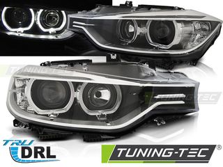 Φανάρια ANGEL EYES LED Μαύρο για BMW F30/F31 10.11 - 05.15