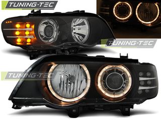 Φανάρια ANGEL EYES Μαύρο LED INDICATOR για BMW X5 E53 09.99-10.03