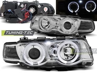 XENON Φανάρια ANGEL EYES χρωμίου για BMW E38 09.98-07.01