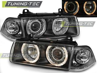 Φανάρια ANGEL EYES Μαύρο για BMW E36 12.90-08.99 COUPE CABRIO