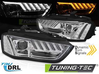 XENON Φανάρια LED χρωμίου SEQ για AUDI A4 B8 12-15