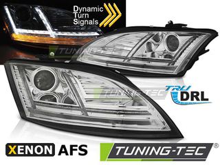 XENON Φανάρια LED DRL χρωμίου SEQ για AUDI TT 10-14 8Jwith AFS