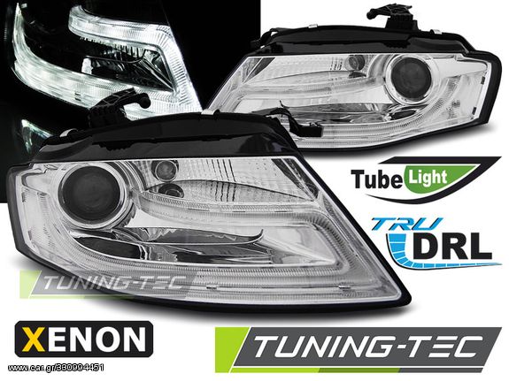 XENON Φανάρια TRUE DRL χρωμίου για AUDI A4 B8 04.08-11