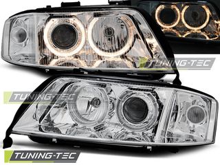 Φανάρια ANGEL EYES χρωμίου για AUDI A6 05.97-06.01