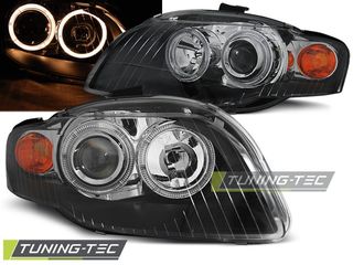 Φανάρια ANGEL EYES Μαύρο για AUDI A4 B7 11.04-03.08